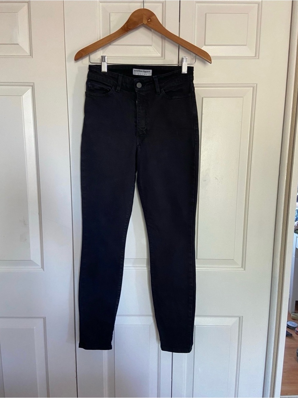 American Apparel Black High-Rise Skinny Jeans